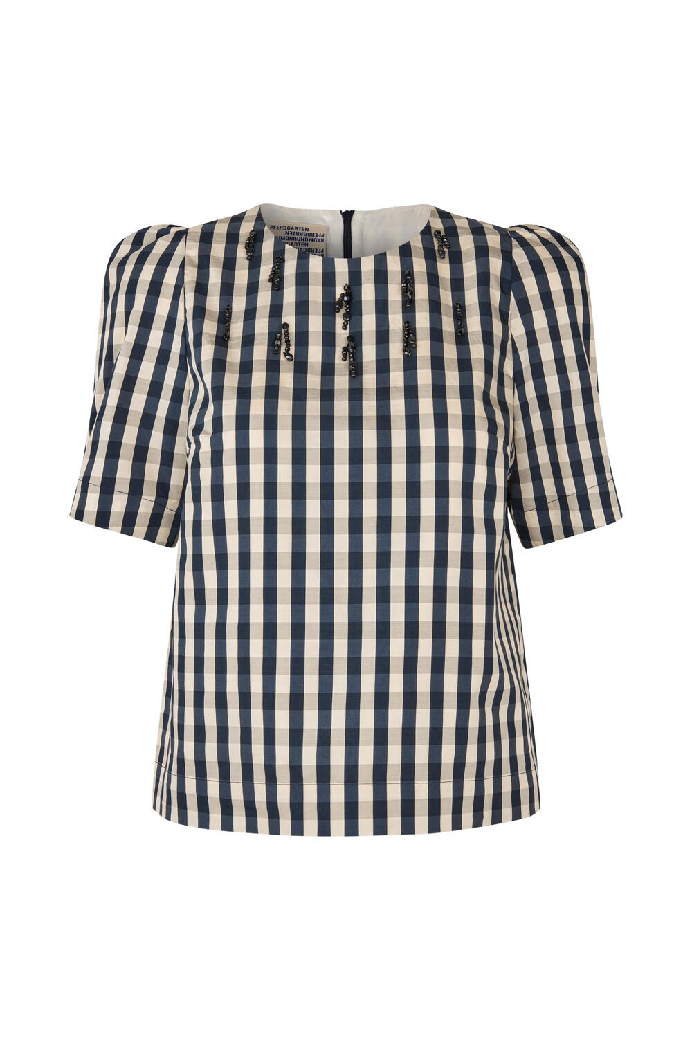 Minu bluse - Navy Creme Check